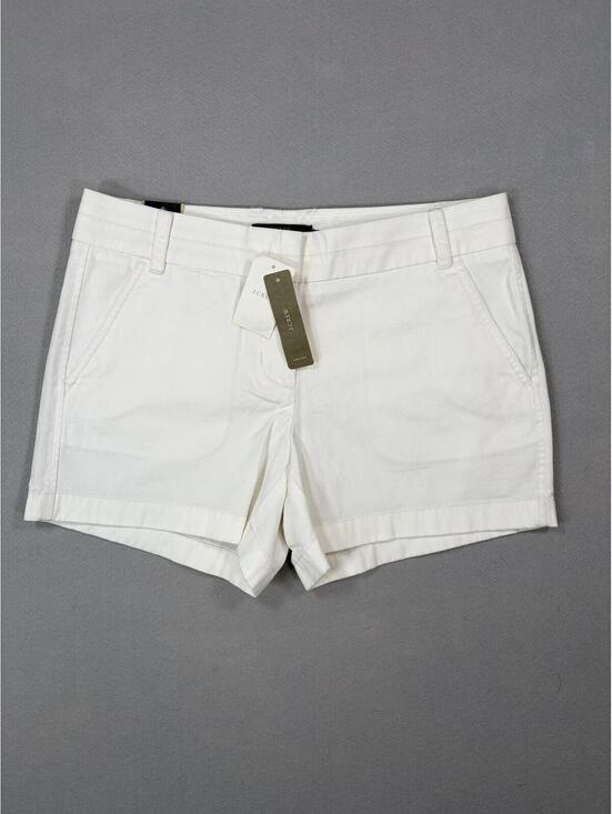 J. Crew Pants - NWT J. Crew 4" White Chino Shorts Size 2 Preppy Coastal Classic Summer Staple